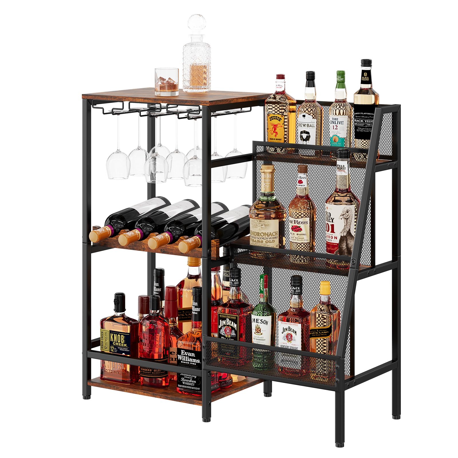 Wine Rack with Mini Bar Table