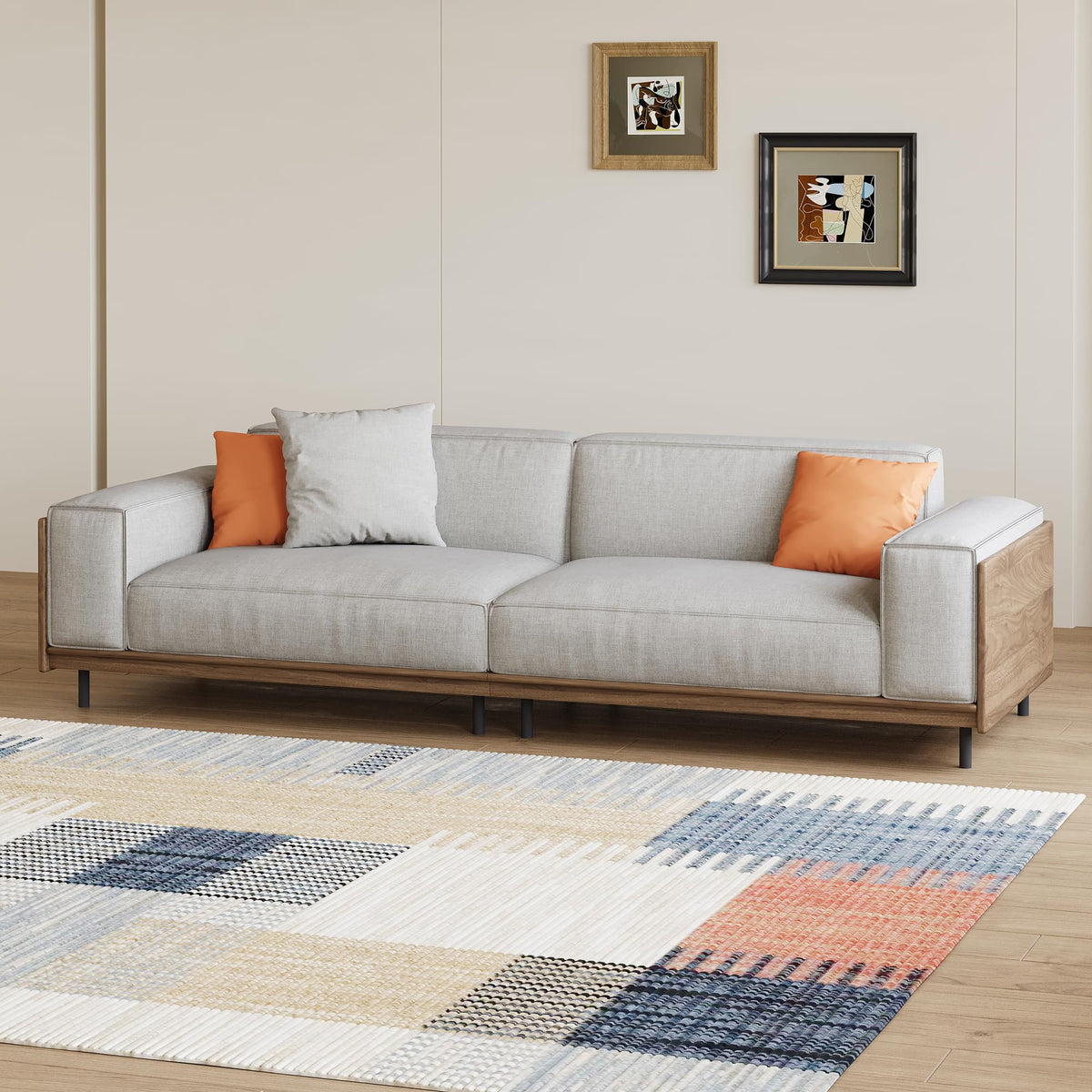 Fabric Sofa and Armchair