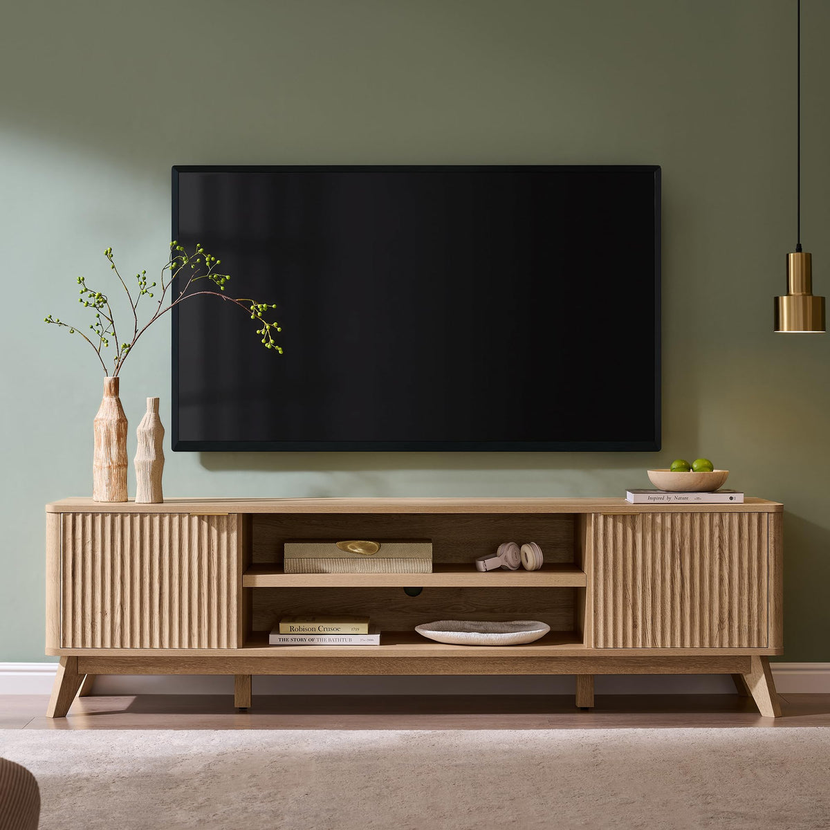 Fluted TV Stand