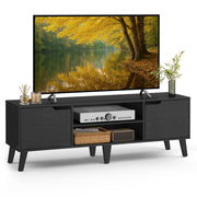 58" TV Stand with Adjustable Shelf & Storage Cabinets