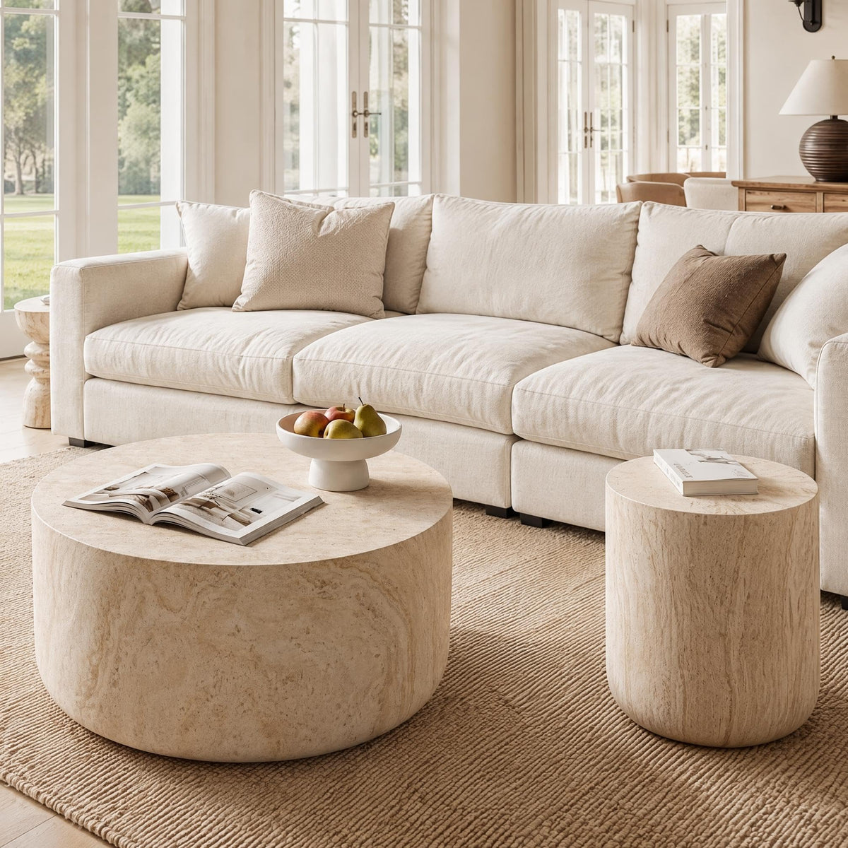 HNY 31.5" Round Magnesia Coffee Table