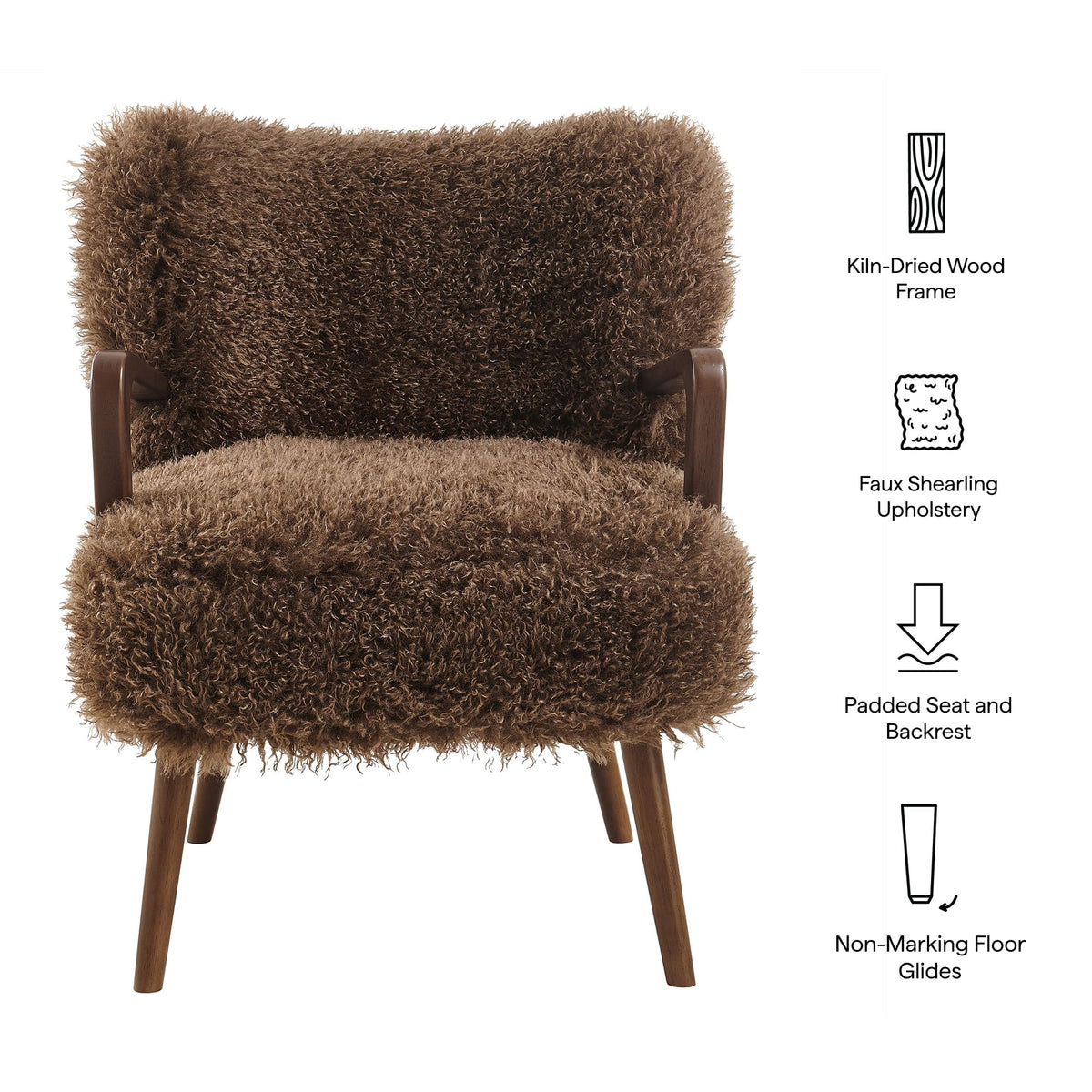 Faux Shearling Accent Chair