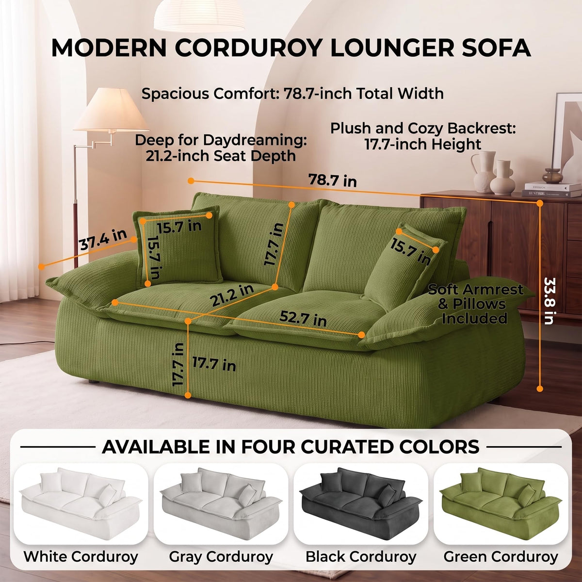 Oversized Loveseat Sofa