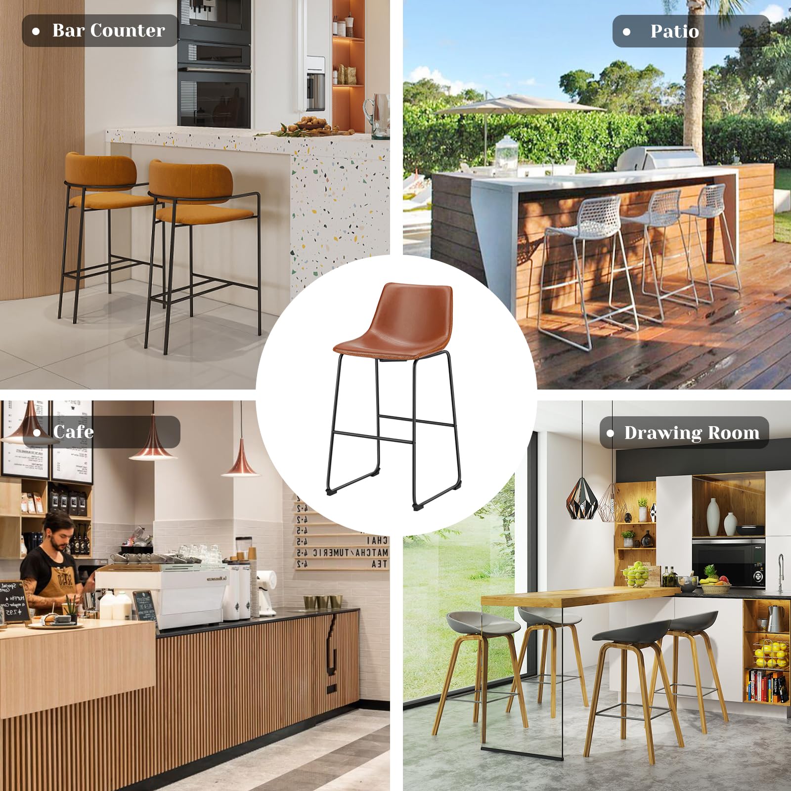Counter Height Bar Stools Set of 2