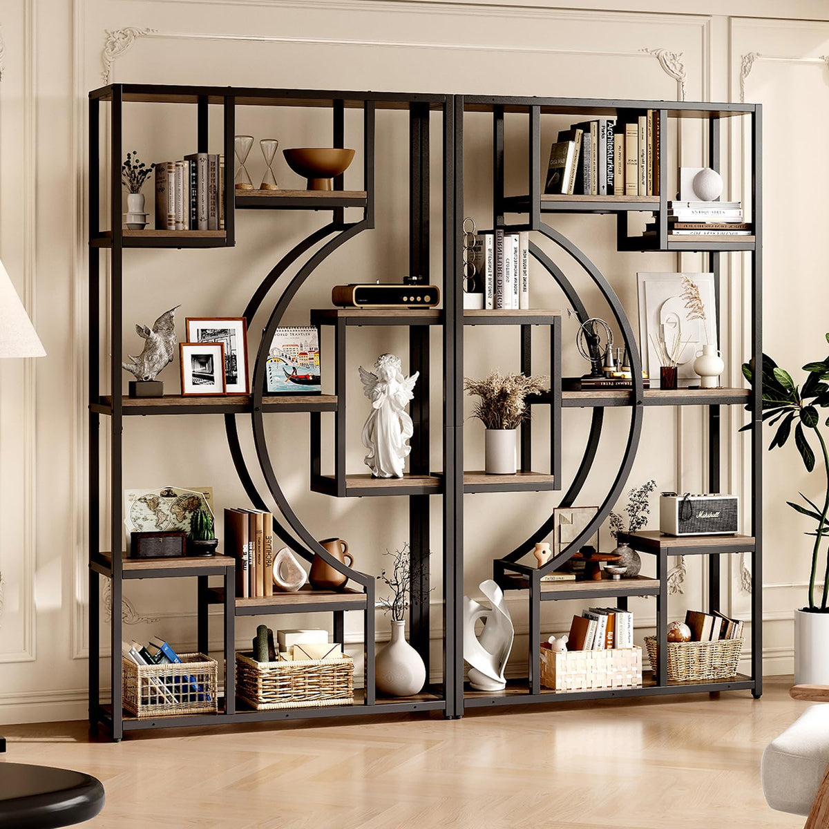 Geometric Bookshelf Set of 2