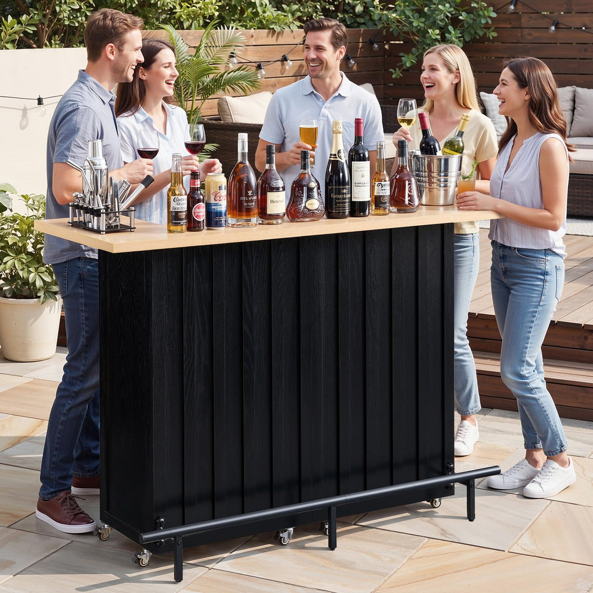 Foldable Mobile Bar Table