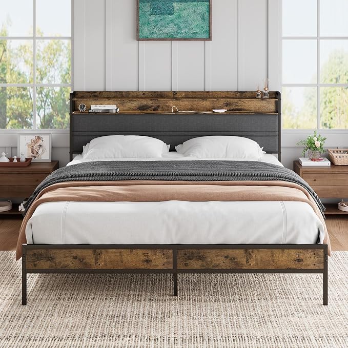 Queen LED Storage Bed Frame