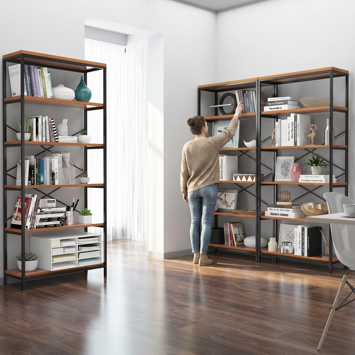 Rustic Industrial Bookshelf