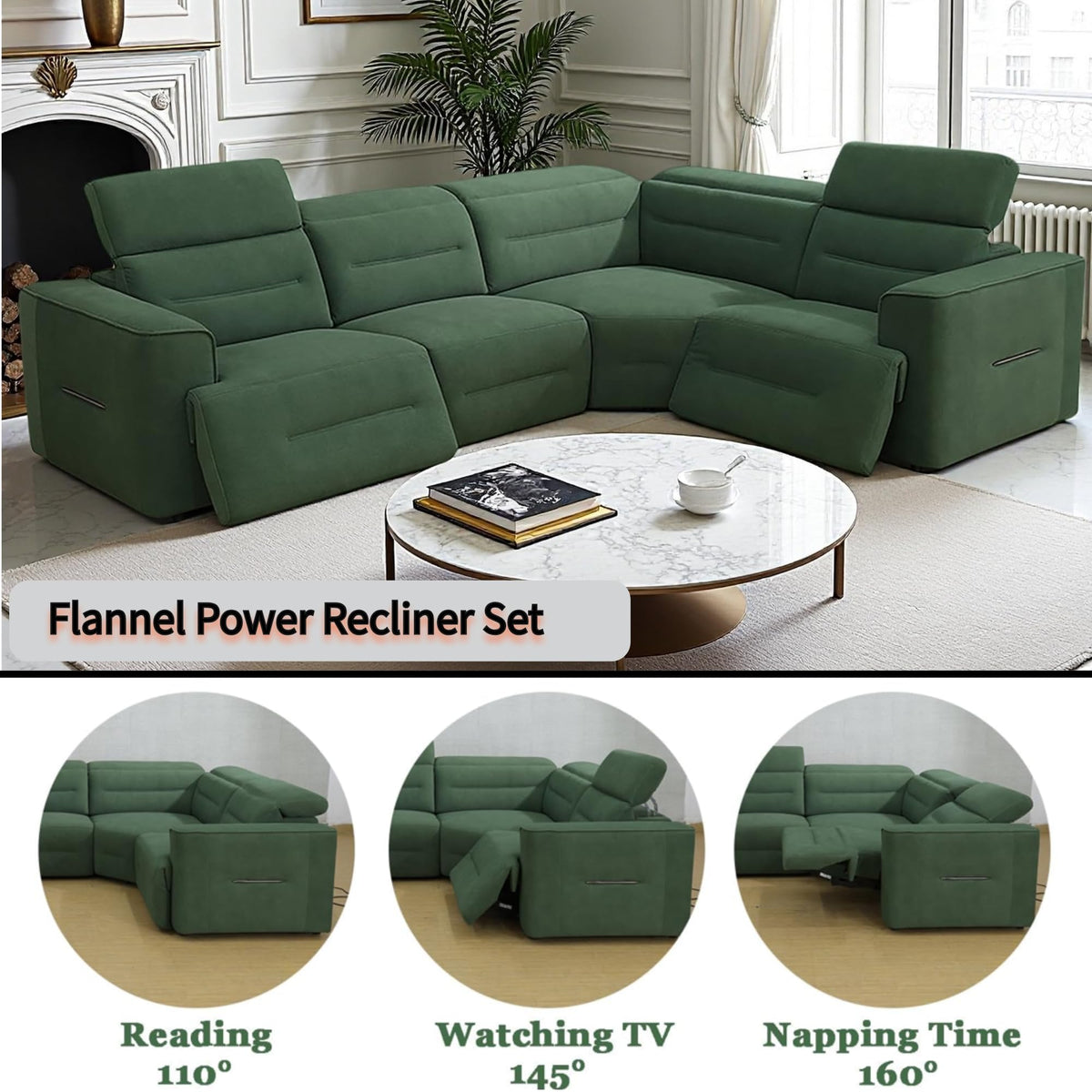 Power Reclining Sectional Sofa