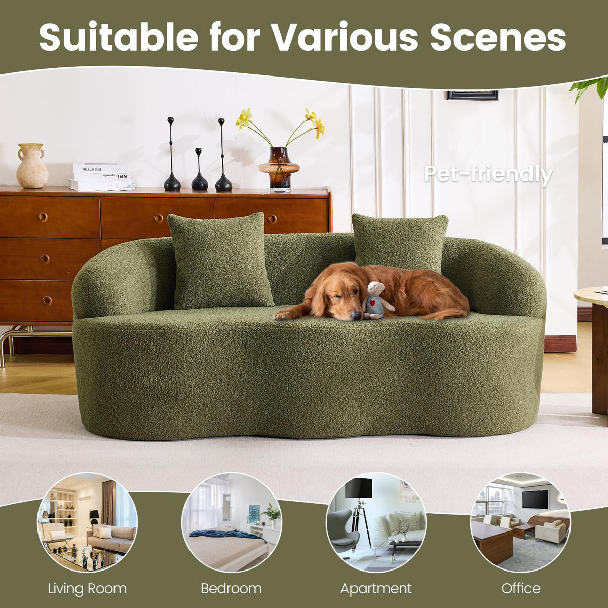 Curved Teddy Loveseat