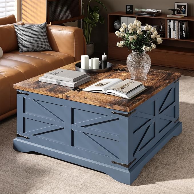 Farmhouse Lift-Top Coffee Table with Storage
