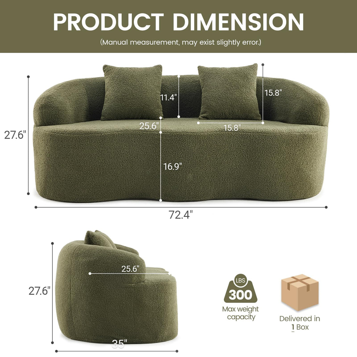 Curved Teddy Loveseat