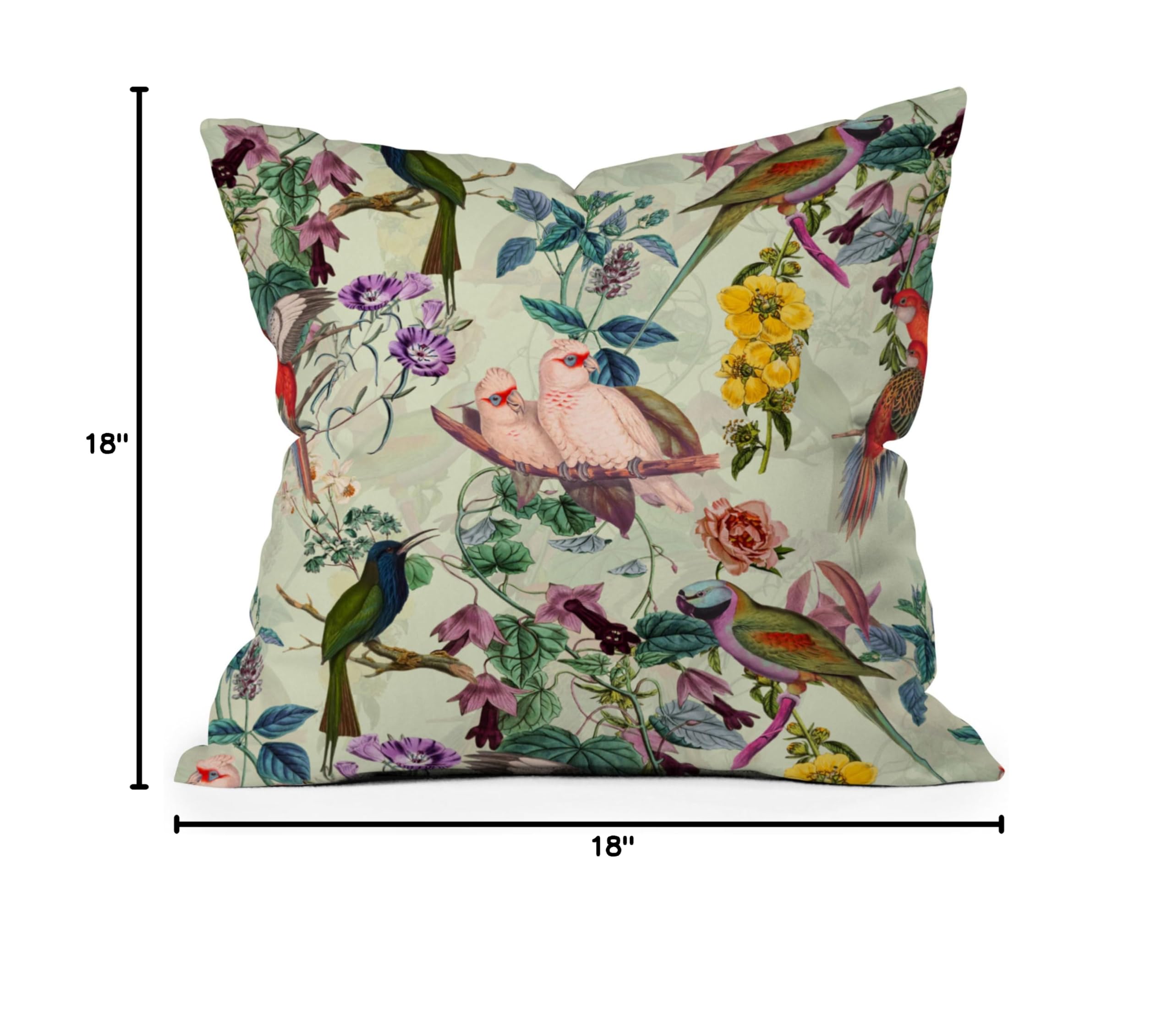 Society6 Throw Pillow with Insert, Designed by Ana Rut BRE, Decorative Cushion for Sofa Bed Living Room Home Decor Soft Accent Pillow Cover Included, 16” x 16”, Retro Shapes