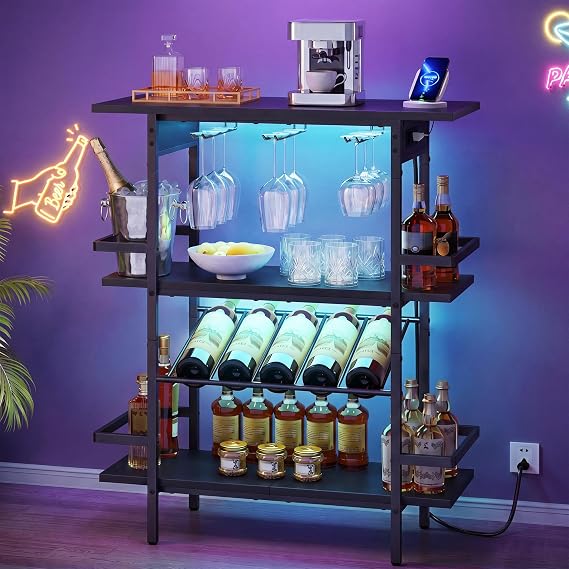 3-Tier LED Wine Rack