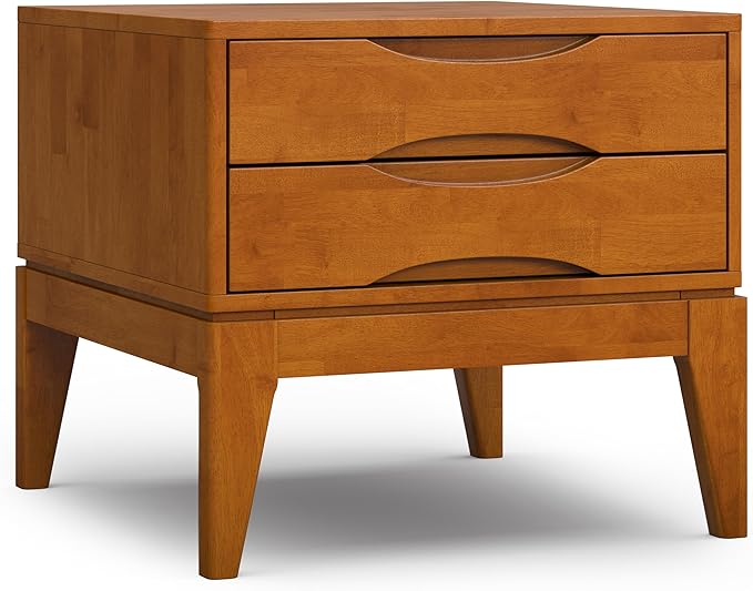 22" Solid Wood 2-Drawer End Table