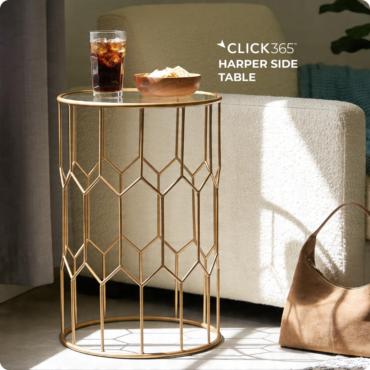 Round Glass Side Table