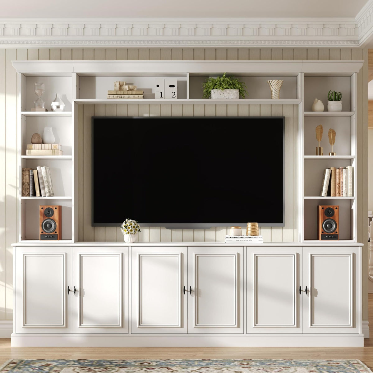 White Farmhouse Entertainment Center