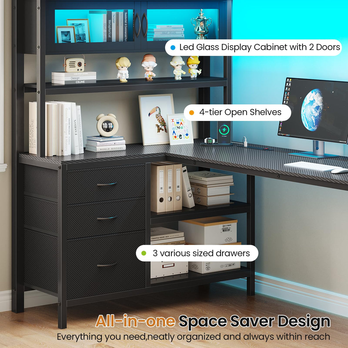 Twin Loft Bed with Gaming Desk