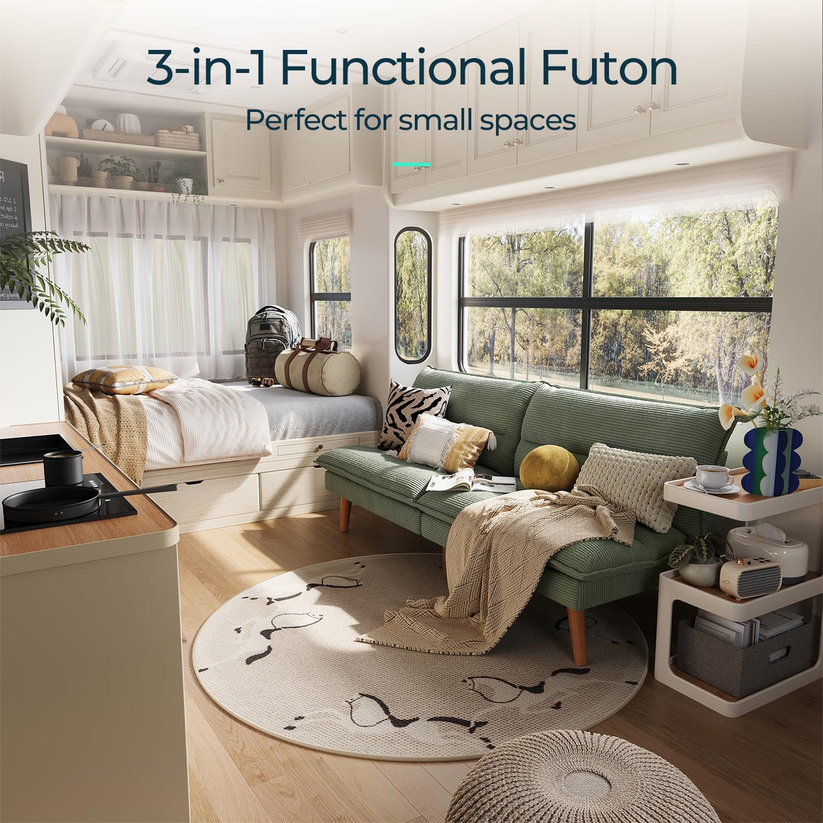 Corduroy Futon Sofa Bed
