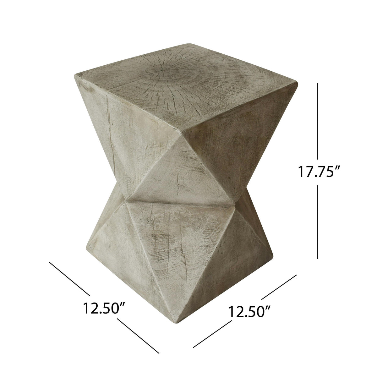 Hourglass Concrete Side Table
