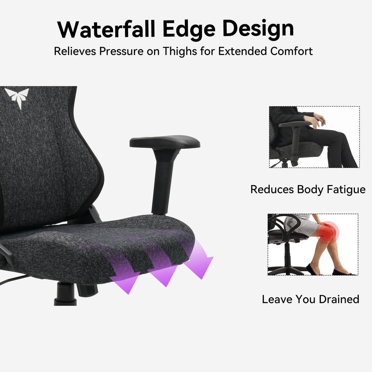 VENTUVIBE Gaming Chair - High Back Ergonomic Computer Chair with Lumbar Support, Video Game Chair-4D Adjustable Armrests,170° Reclining & 320lb Capacity,Game Chair for Home
