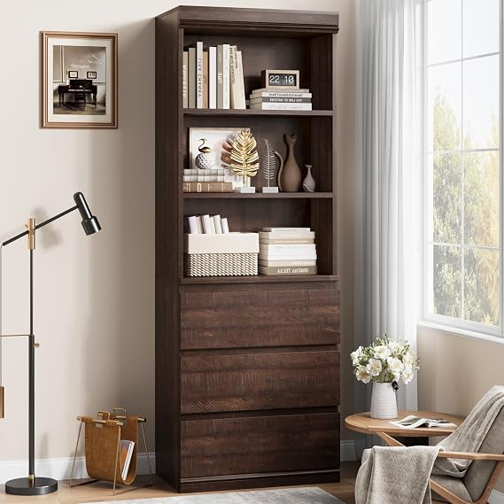 Bookshelf with 3 Drawers