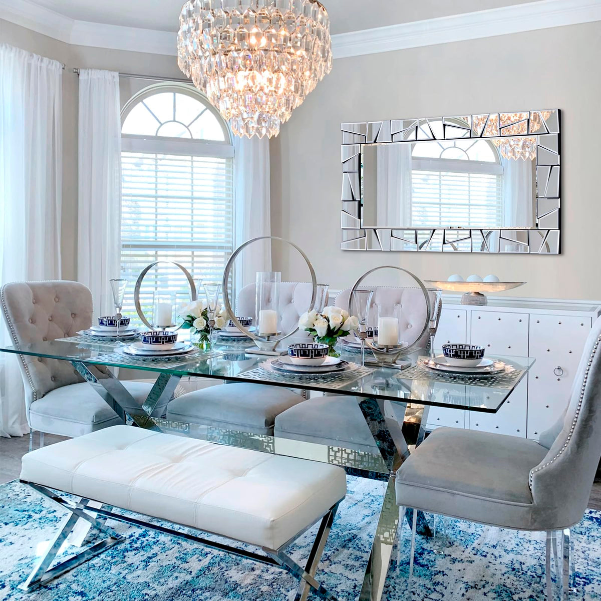 Rectangular Beveled Wall Mirror
