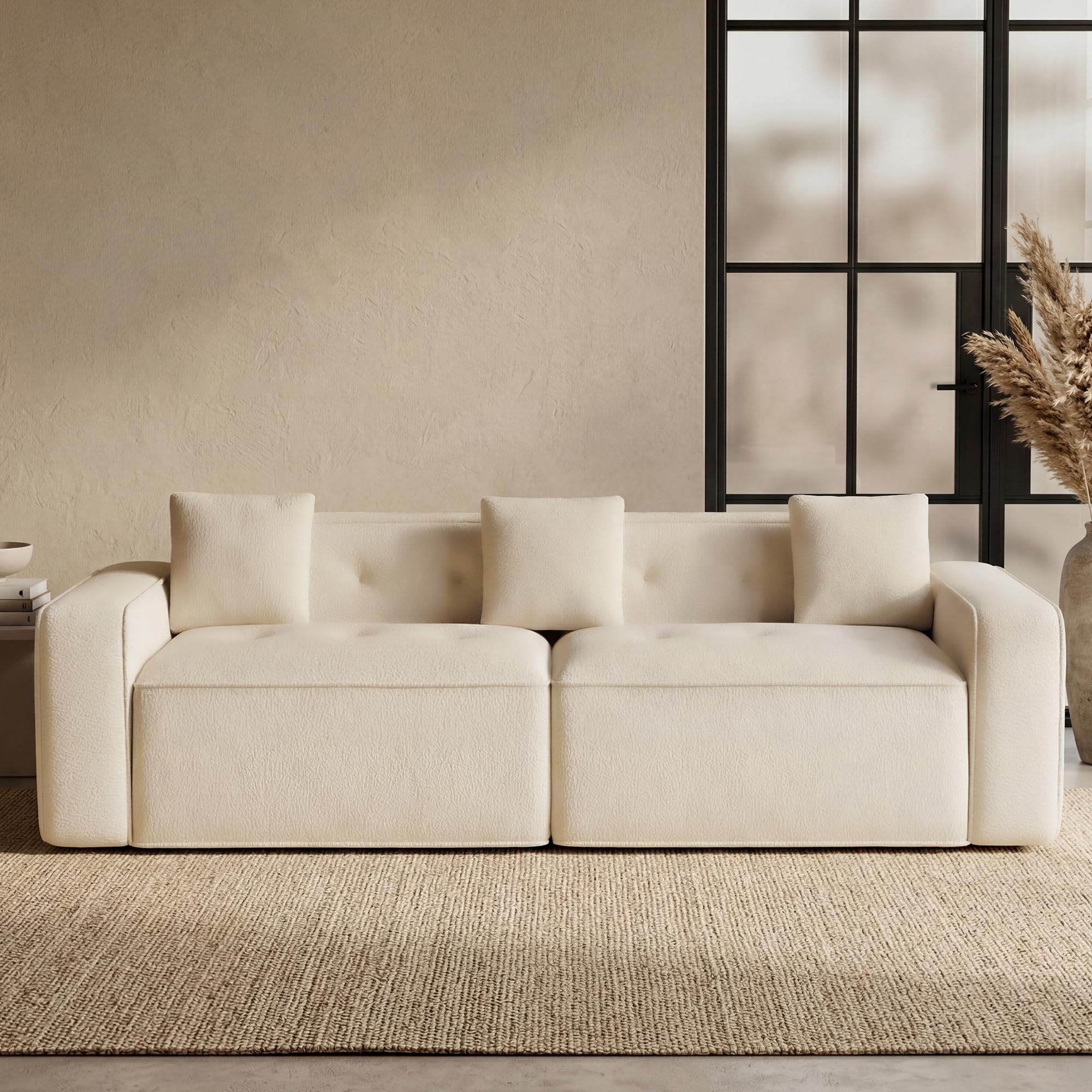 100" Cloud Boneless Loveseat – 2-Seater Foam Sofa