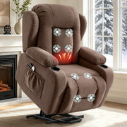 Diluvan Power Lift Recliner Chair for Elderly with Massage and Heat,Brown