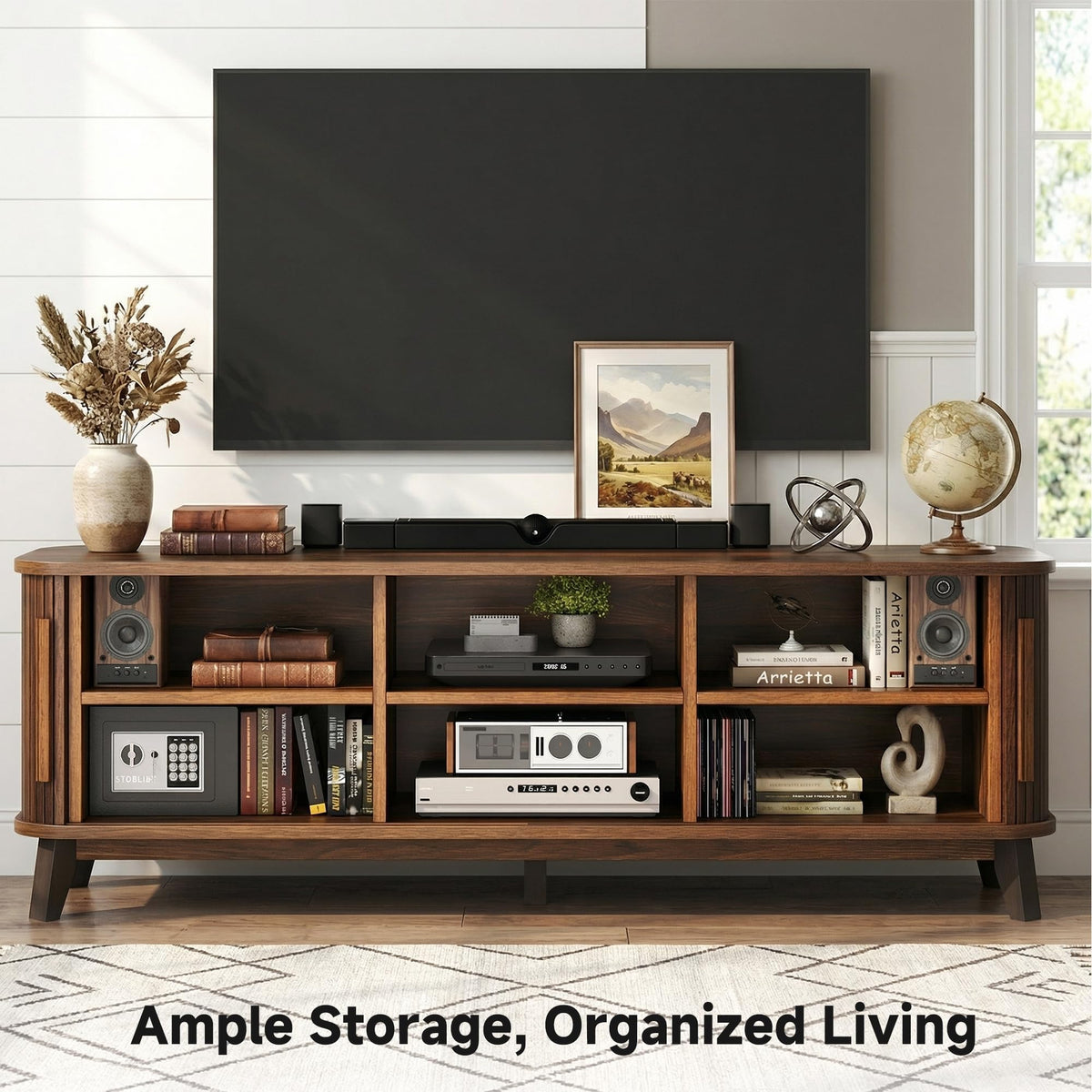 Walnut Mid-Century TV Stand
