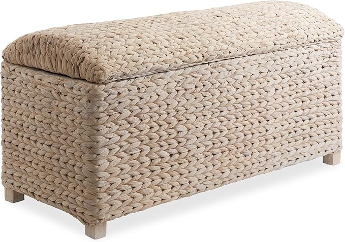 Water Hyacinth Storage Trunk with Curved Lid