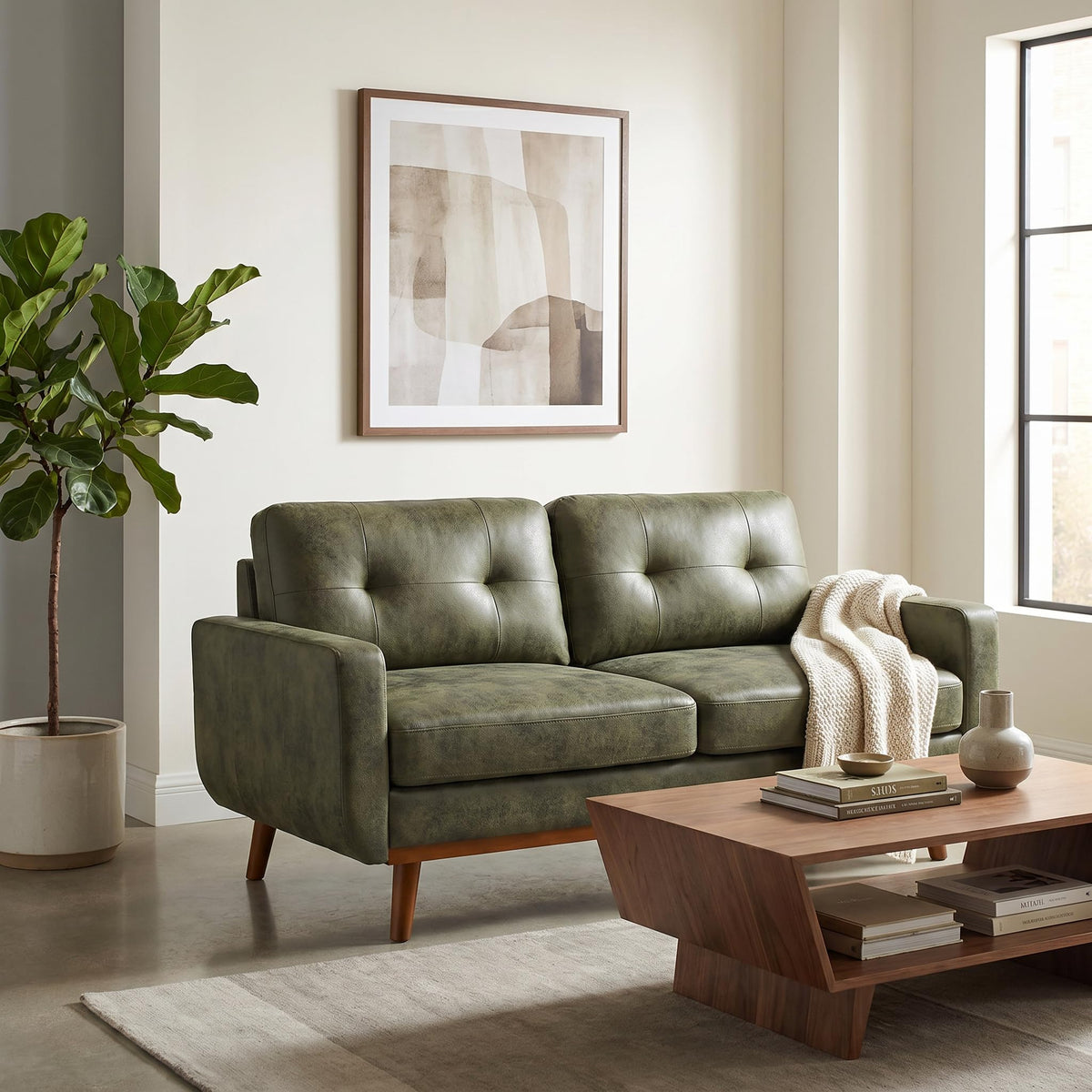 Modern Tufted Loveseat