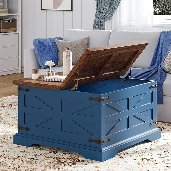 Farmhouse Lift-Top Coffee Table with Hidden Storage