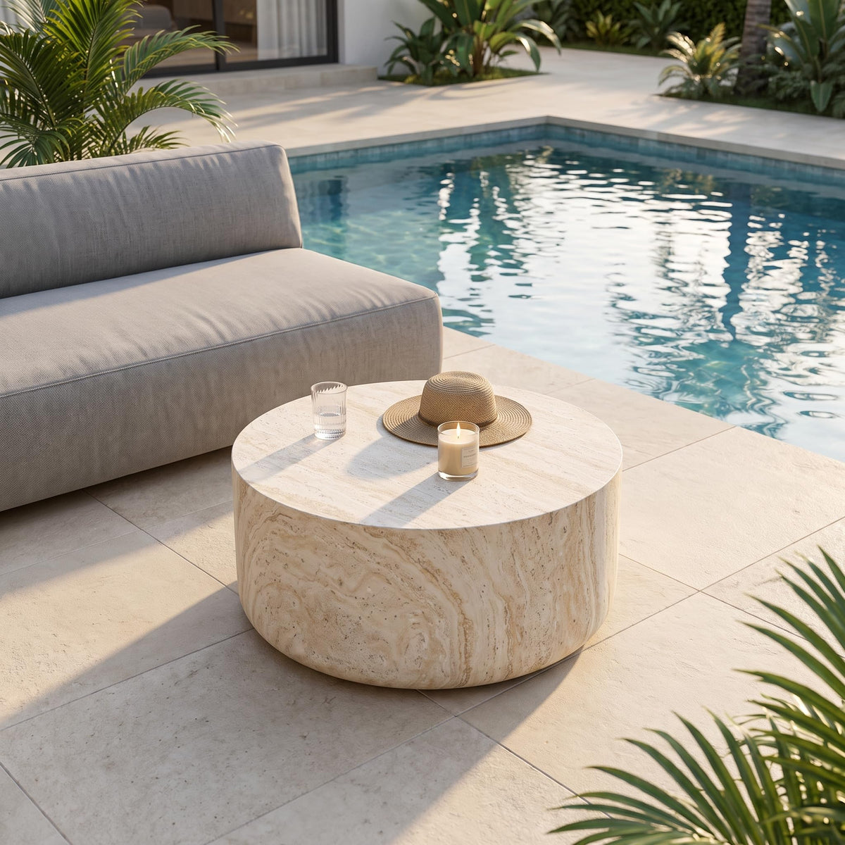 HNY 31.5" Round Magnesia Coffee Table