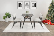 Tedyle Dining Table Set for 4, Modern Kitchen Table & Chairs Set of 4 with Storage Shelf, Rectangular Dining Table with 4 Upholstered Chairs for Breakfast Nook, Dining Room, Kitchen, Black