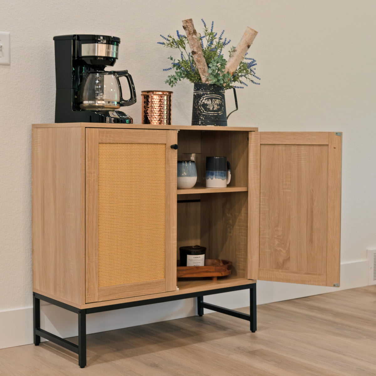 Rattan-Look Storage Cabinet