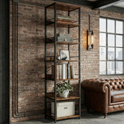 Narrow 6-Tier Bookshelf