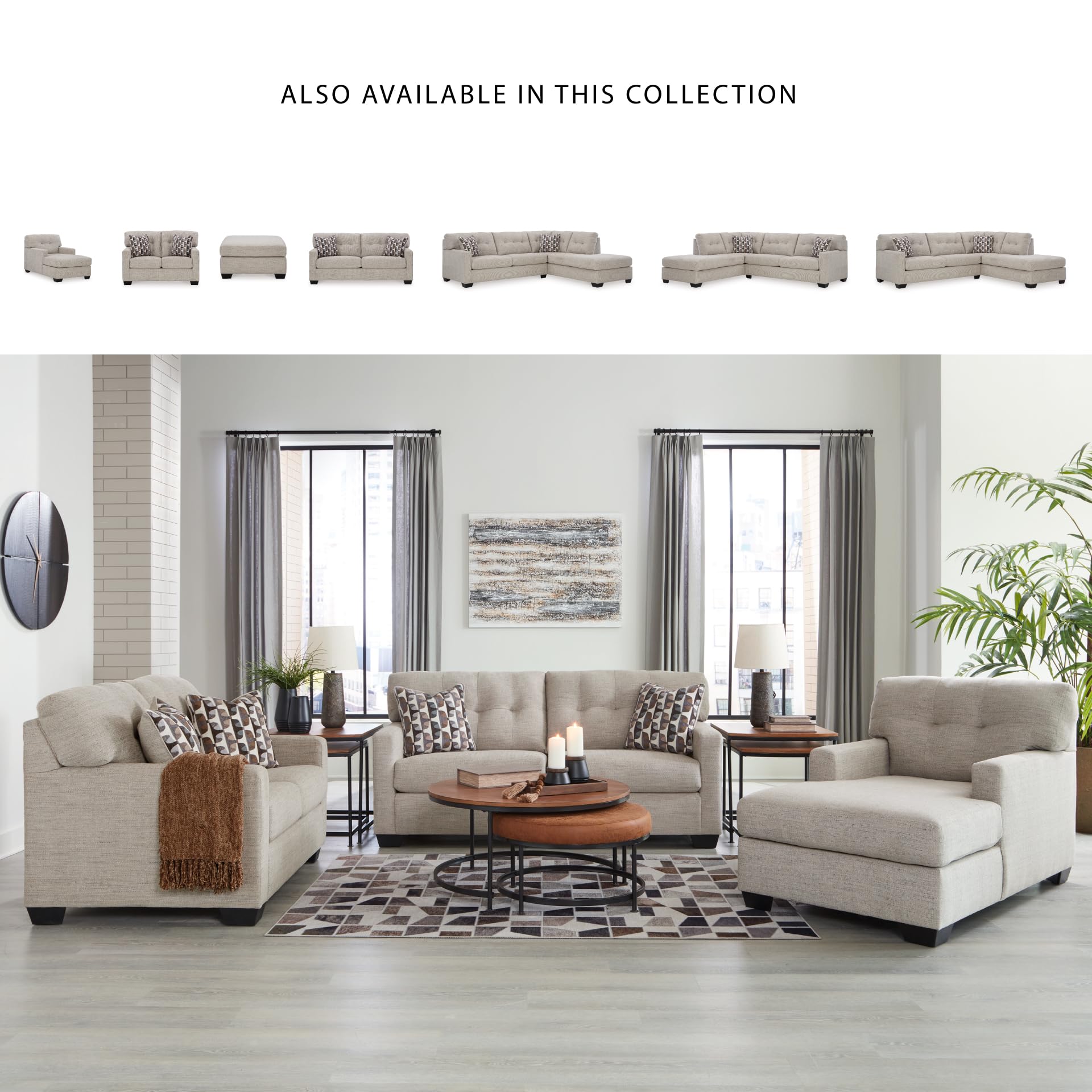 Contemporary Tufted Loveseat