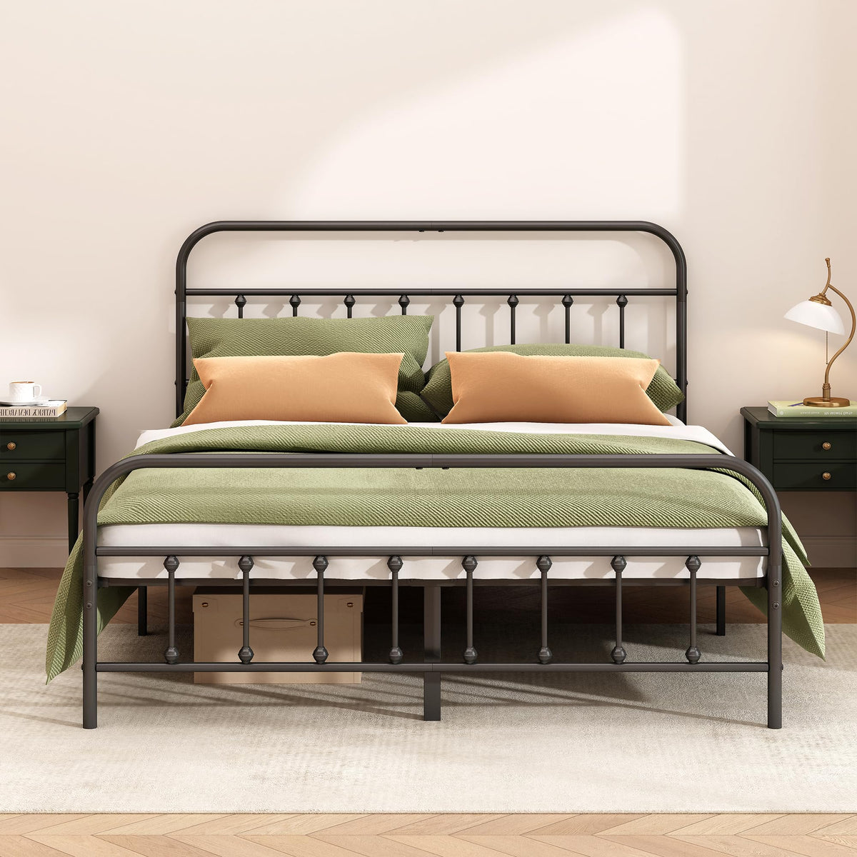 Kujielan Metal Bed Frame Full Size,Easy to Assemble,Black