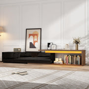 Extendable TV Stand with LED Light & Storage