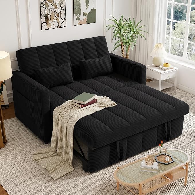 3-in-1 Convertible Loveseat Sofa Bed