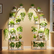 2 Pack Plant Stand Indoor with Grow Lights, 9 Tier Large Tall Plant Shelf