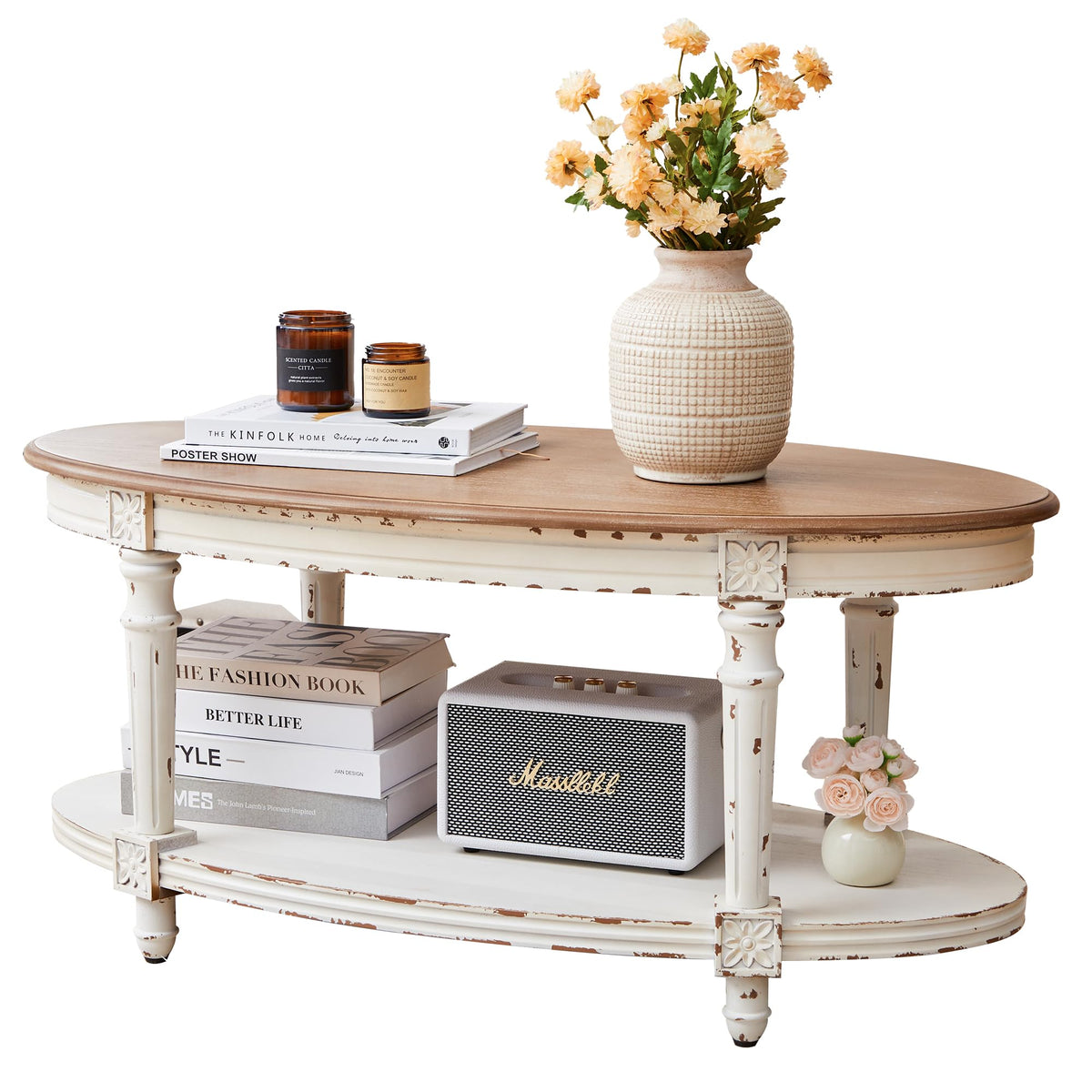 Oval Farmhouse Coffee Table