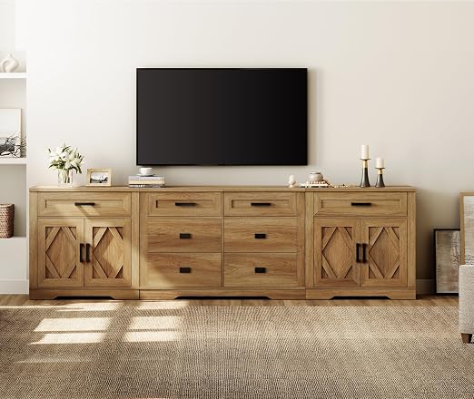 110" Farmhouse TV Stand & Entertainment Center