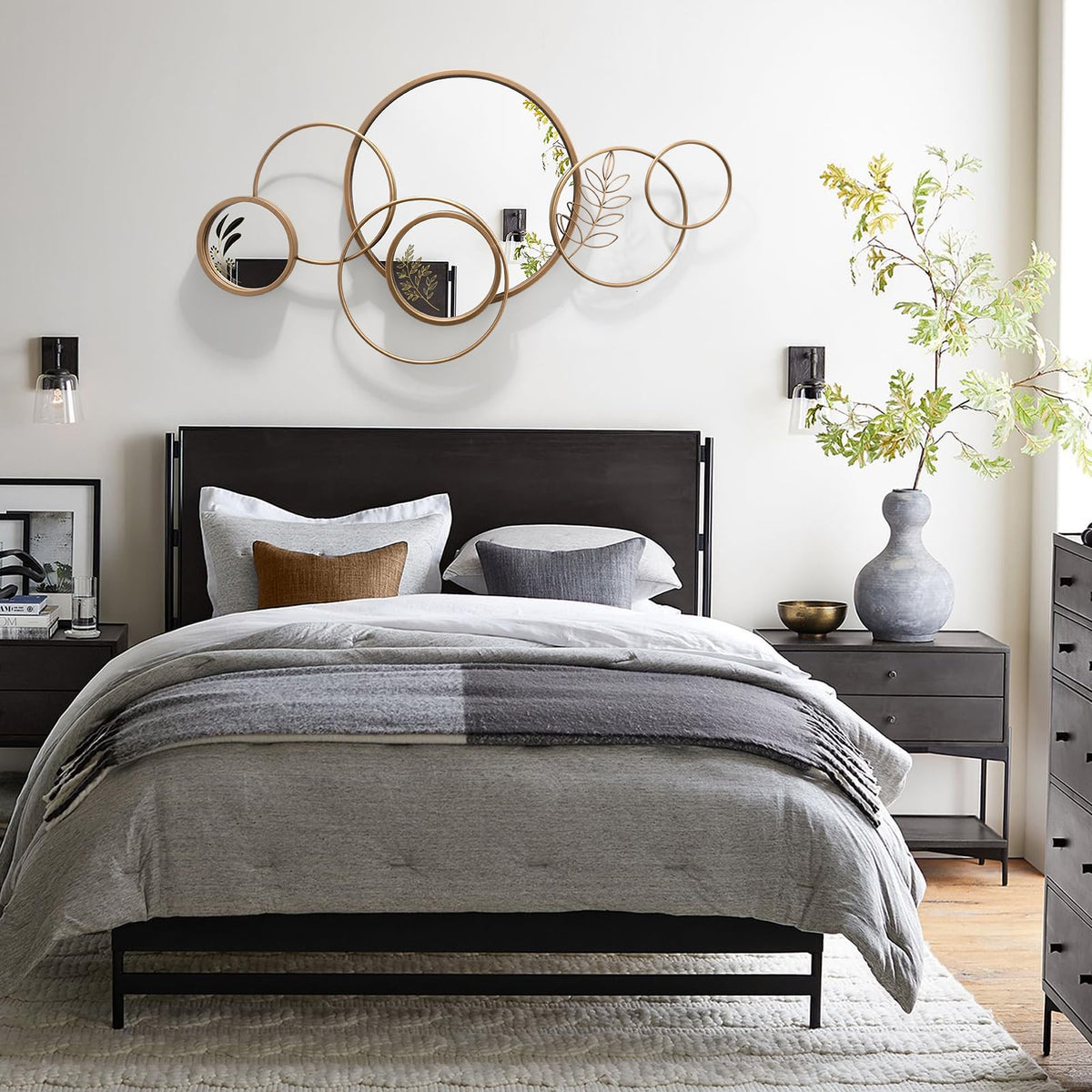 Gold Metal Frame Wall Mirror