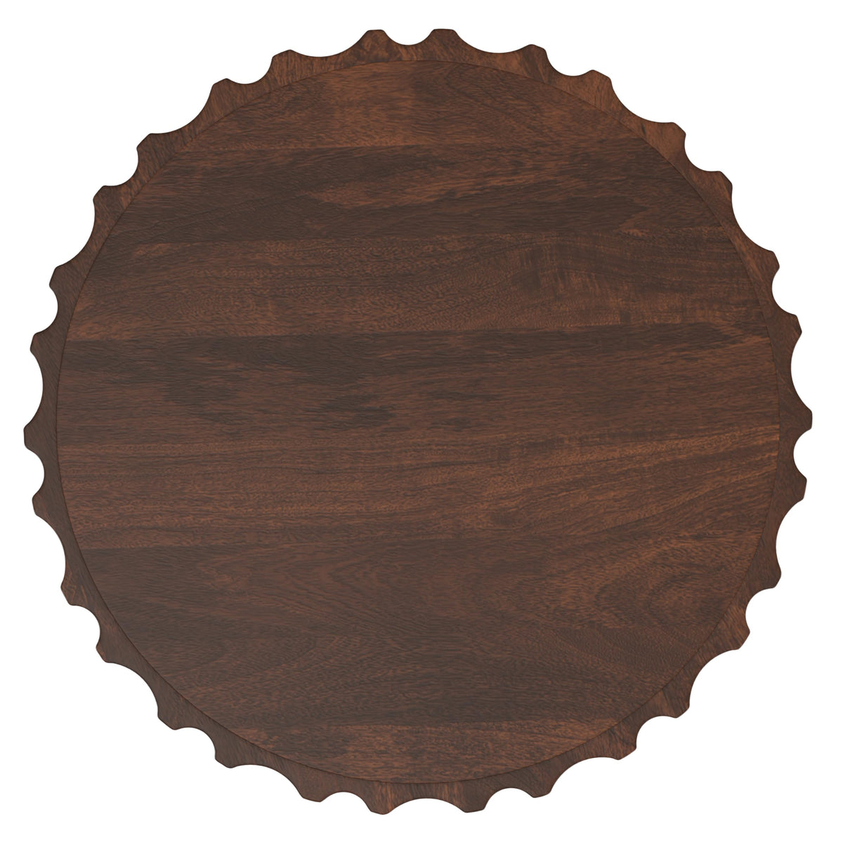 Fluted Mango Wood Side Table