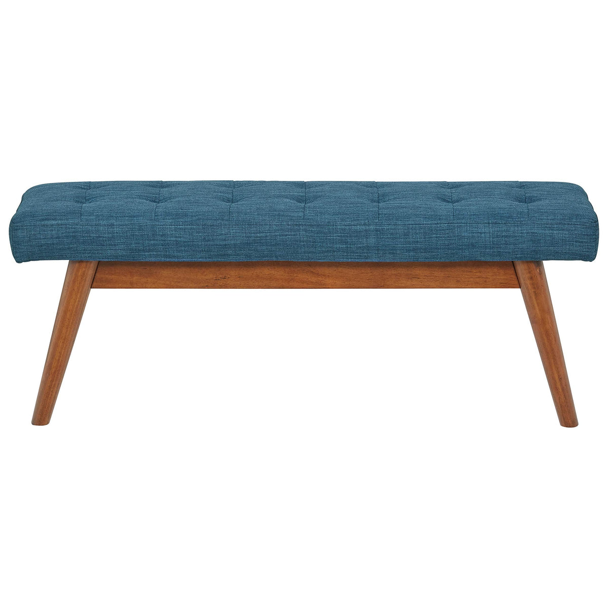 Blue X-Frame Ottoman