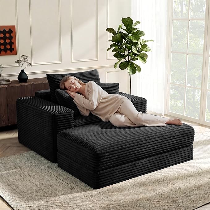 Oversized Convertible Chaise Lounge Sofa Bed