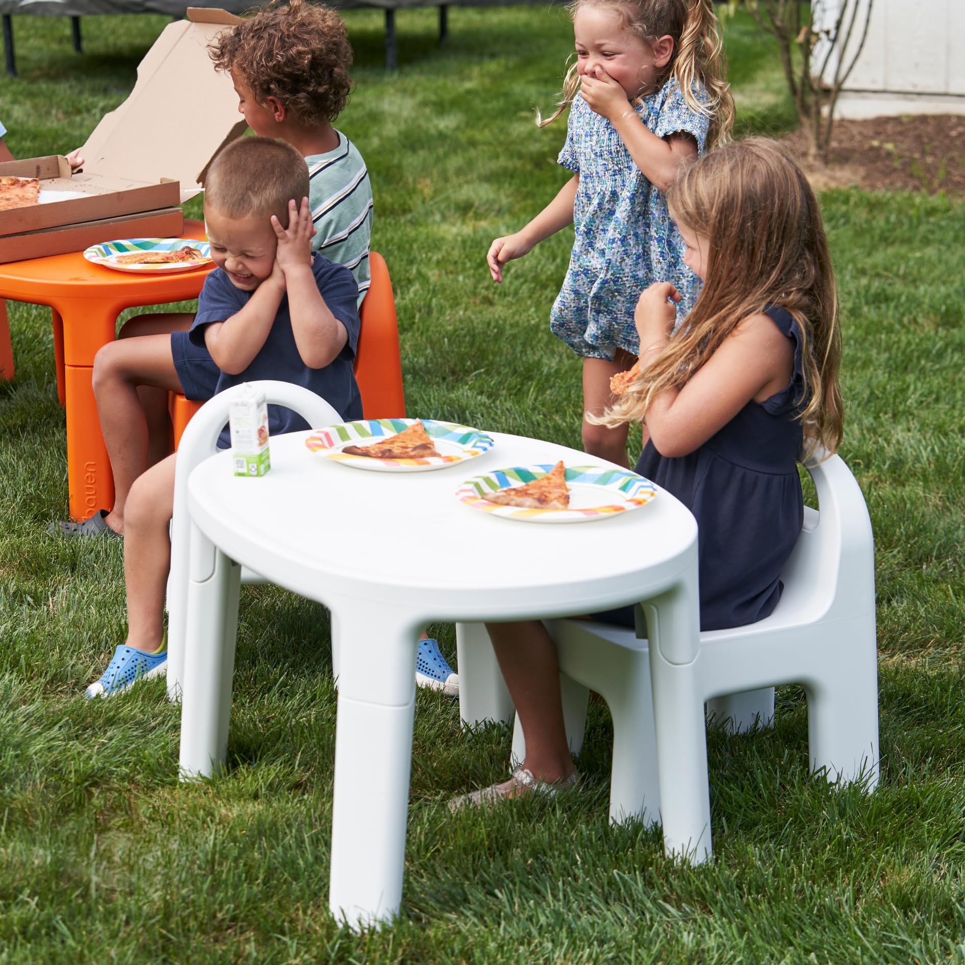 Bauen Kids' Play Table – Activity Table for Arts, Crafts & Snacks, Easy to Clean, White