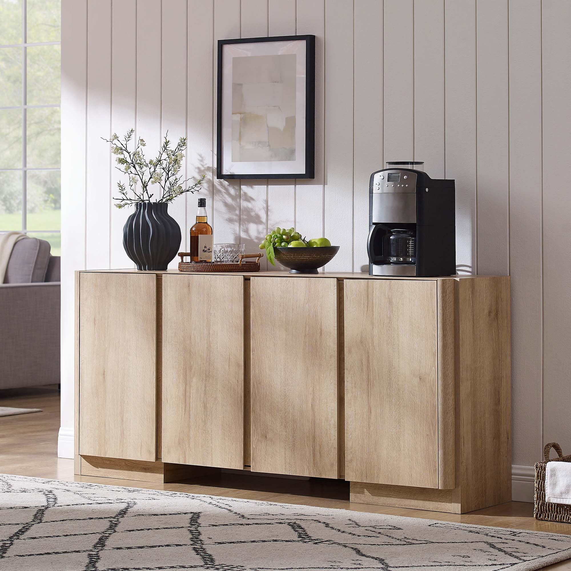 66-Inch Sideboard Buffet Cabinet with Adjustable Shelves
